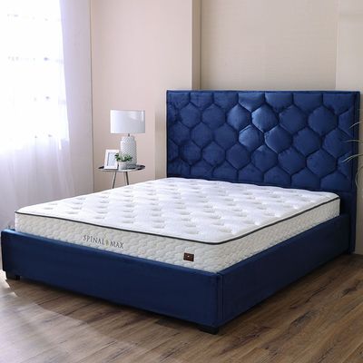 Aloe Vera Spinal Max Foam with Bonnell Spring Queen Mattress - 150x200x25 cm - With 5-Year Warranty