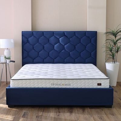 Aloe Vera Spinal Max Foam with Bonnell Spring Queen Mattress - 150x200x25 cm - With 5-Year Warranty
