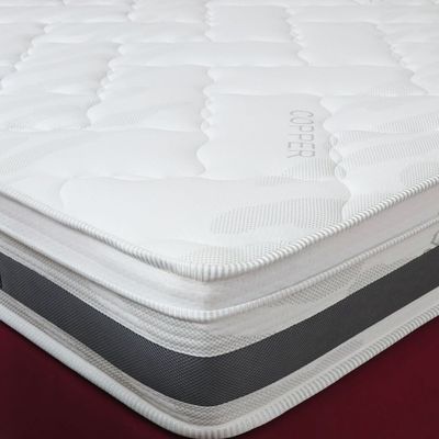 Copper Pocket Spring Antibacterial & Infused Memory Foam Queen Mattress - 150x200x25 cm - With 20-Year Warranty