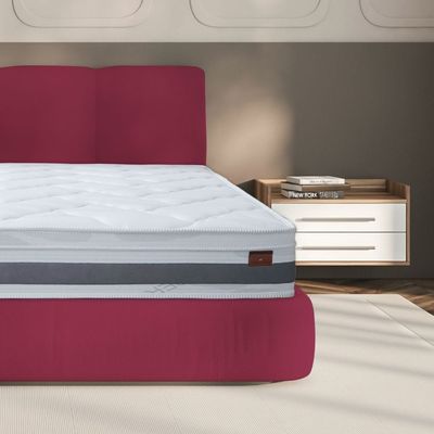 Copper Pocket Spring Antibacterial & Infused Memory Foam Super King Mattress - 200x200x25 cm - With 5-Year Warranty