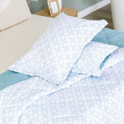 Bliss Melted Blue 3-Piece King Comforter Set 240x260 Cm Cloud Blue