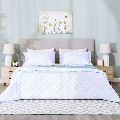 Bliss Melted Blue 3-Piece King Comforter Set 240x260 Cm Cloud Blue