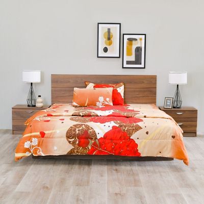 Urbane Melted Brown 4-Piece Comforter Set - 220x230 cm - Brown