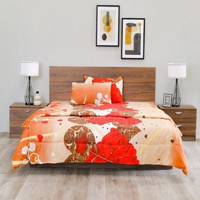 Urbane Melted Brown 3-Piece Comforter Set - 150x230 cm - Brown