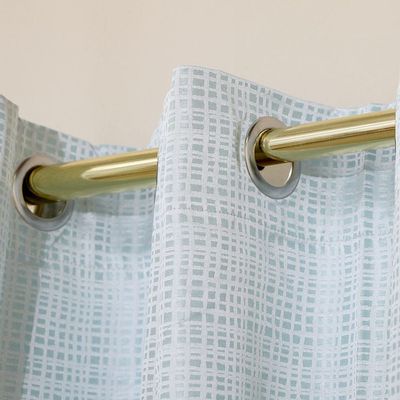 Bliss 2-Piece Checks Jacquard Curtain Set 135X240 Cm - Mint