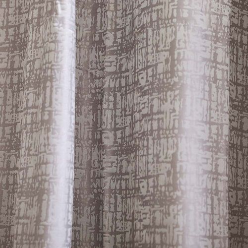 Bliss 2-Piece Patch Work Jacquard Curtain Set 135X240 Cm - Grey