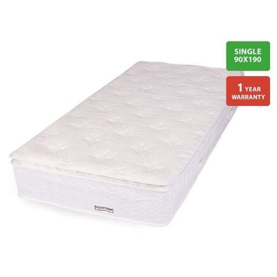 Mattress in a Box Pocket Spring Medium Soft Single Mattress- 90x190x26 cm - With 10-Year Warranty