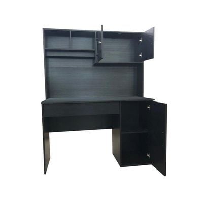 Roi Study Table with Hutch - Black