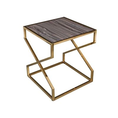 Cerinza End Table - Black / Golden