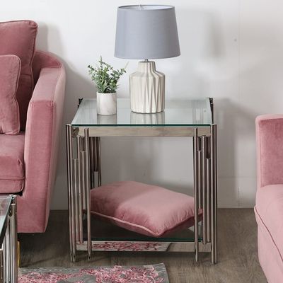 Naill End Table - Stainless Steel