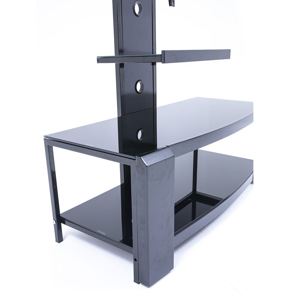 Tv stand with tempered outlet glass