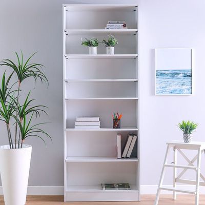 Sanyun 6 shelves Modular Bookcase Wide - White