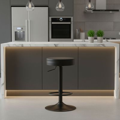 Reina Bar Stool - Black Reina Bar Stool - Black