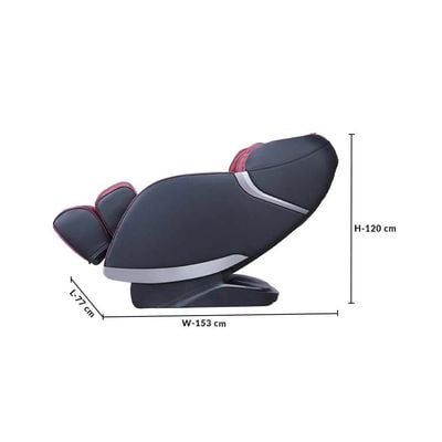 Cimarro Leatherette Massage Chair - Black / Red