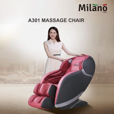 Cimarro Leatherette Massage Chair - Beige / Brown