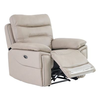 Lucy Leather Recliner 1s - Beige