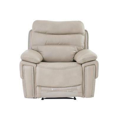 Lucy Leather Recliner 1s - Beige