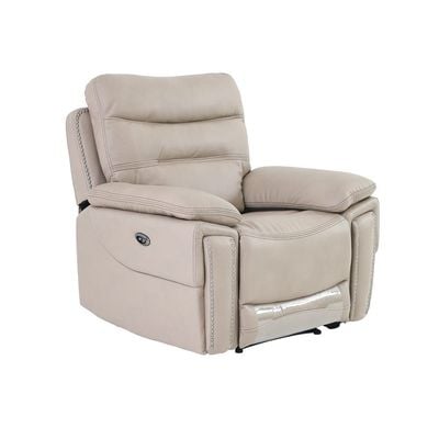 Lucy Leather Recliner 1s - Beige