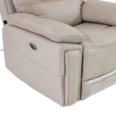 Lucy Leather Recliner 1s - Beige