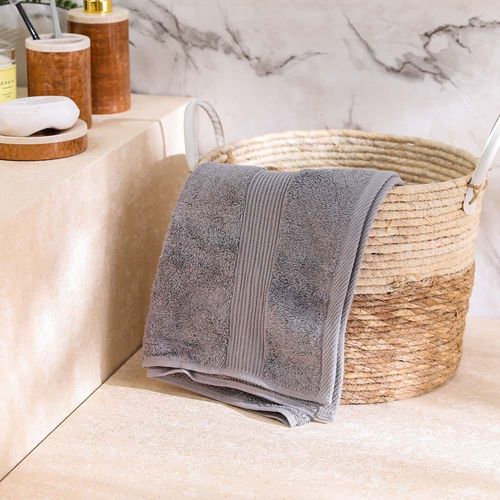 Cassian Cotton Bamboo Hand Towel - Grey