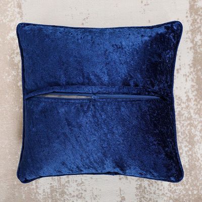 Fantasy Foil Print Nature Cushion 45X45cm Blu/Blk - HOL-F-2005