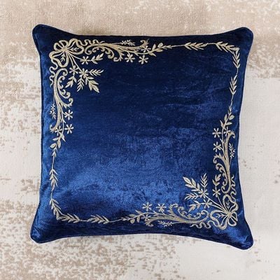 Fantasy Emb Creeper Cushion 45X45cm Navy - HOL-E-3007