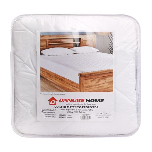 Quilted Mattress Protector Single: 90X200+25cm