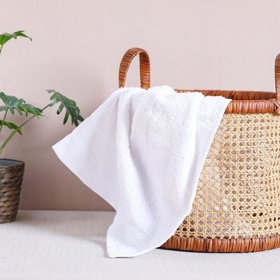 Flossy Hand Towel - 41x76cm White