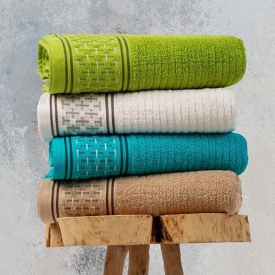 Olwen Jacquard Set Of 2 Towel 70X130 Cm Teal