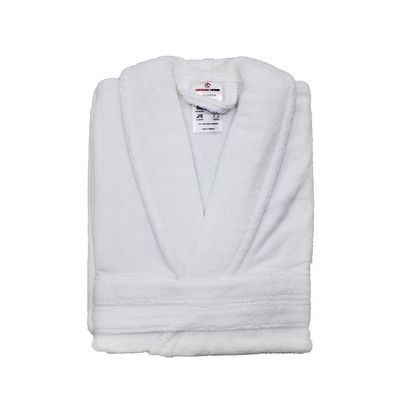 Shawl Collar Large Bathrobe White