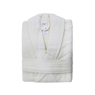 Shawl Collar Large Bathrobe Off White