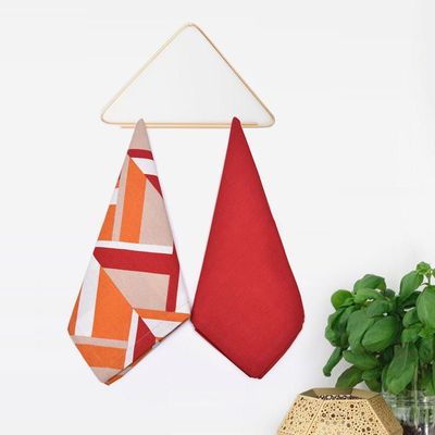 Red Geometric -Set 2 Kitchen Towels