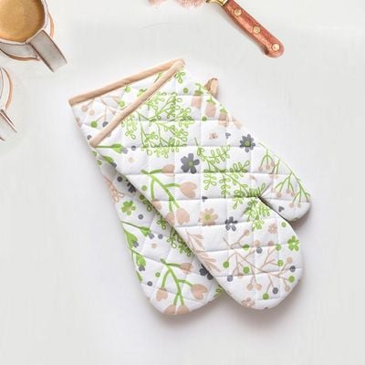 Blooms Set of 2 Single Oven Glove - 18x33cm