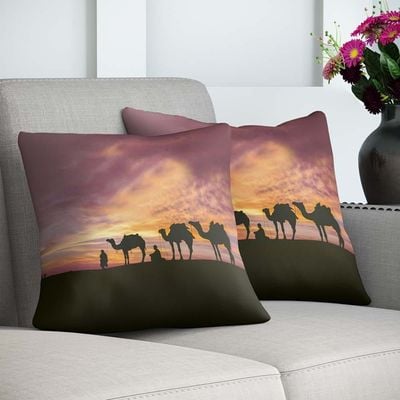 Dreamz Cushion 43X43cm MULTI DESSERT SAFARI Filled CUSHION