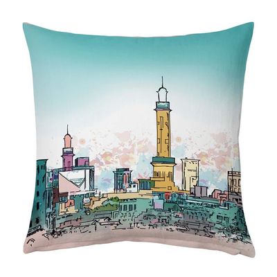 Dreamz Cushion 43X43cm MULTI CITY LIFE Filled CUSHION