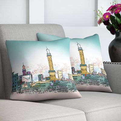 Dreamz Cushion 43X43cm MULTI CITY LIFE Filled CUSHION