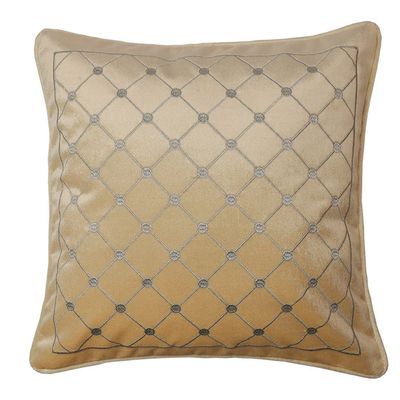 Fantasy Embroidered Filled Cushion 45X 45 cms -Ivory-407