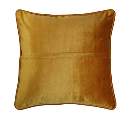 Fantasy Embroidered Filled Cushion 45X 45 cms -Gold