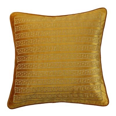 Fantasy Embroidered Filled Cushion 45X 45 cms -Gold