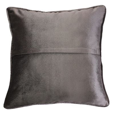 Fantasy Embroidered Filled Cushion 45X 45 cms -Grey-HOL 431