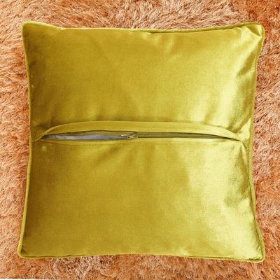 Fantasy Embroidered Filled Cushion 45X 45 cms -Green