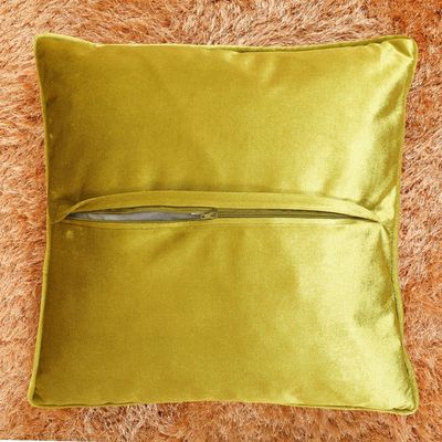Fantasy Embroidered Filled Cushion 45X 45 Cms -Green