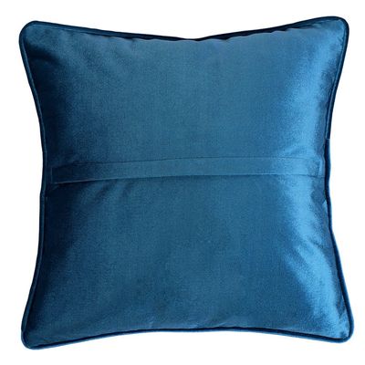 Fantasy Embroidered Filled Cushion 45X 45 cms -Teal