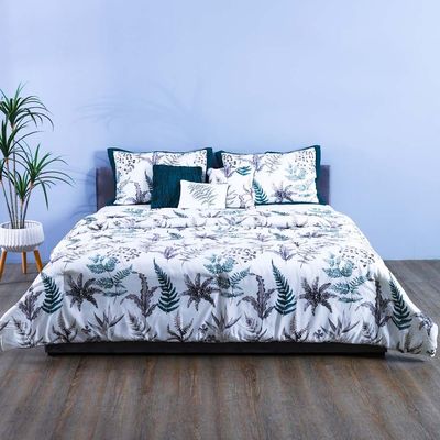 Arianna- Polina Super King S/7 Print Comforter Set White