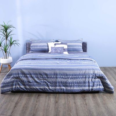 Arianna- Blair King S/7 Jac Comforter Set Grey