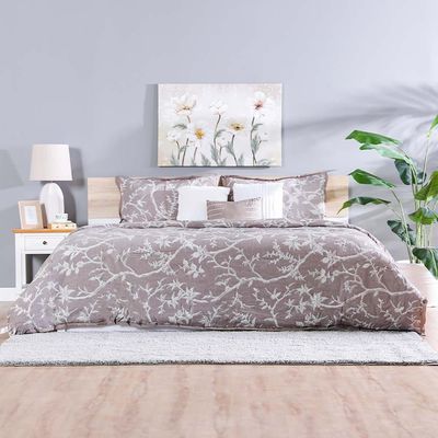 Arianna-Grace King S/7 Jac Comforter Set Taupe