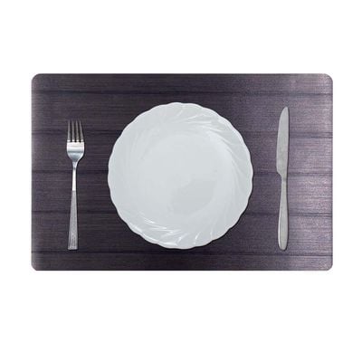 Glamour Embossed Transparent Pvc Placemat Dark Brown AEY-A026C
