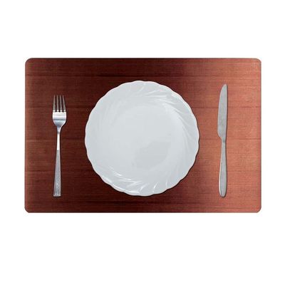 جلامور - مفرش طاولة بلاستيك شفاف منقوش - نحاسي