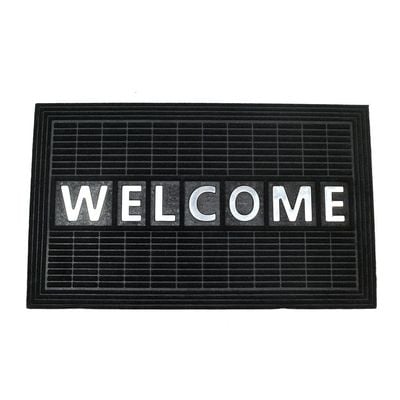 Atlas Welcome Steel Integrated Door Mat Black