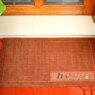 Atlas Home Steel Integrated Door Mat Dark Brown